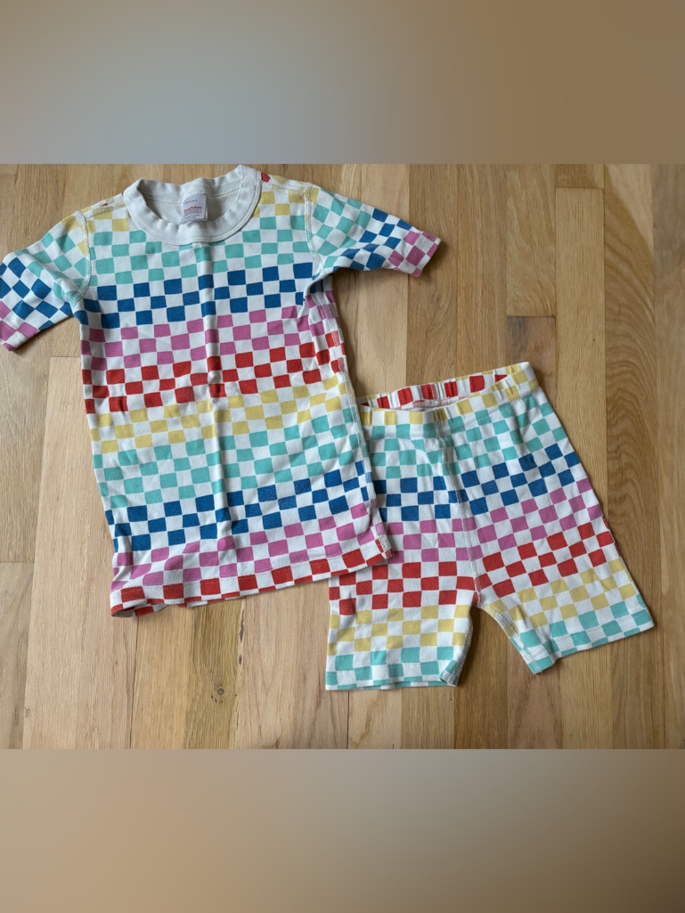Hanna Andersson Rainbow Check Pajama Set - Multicolor